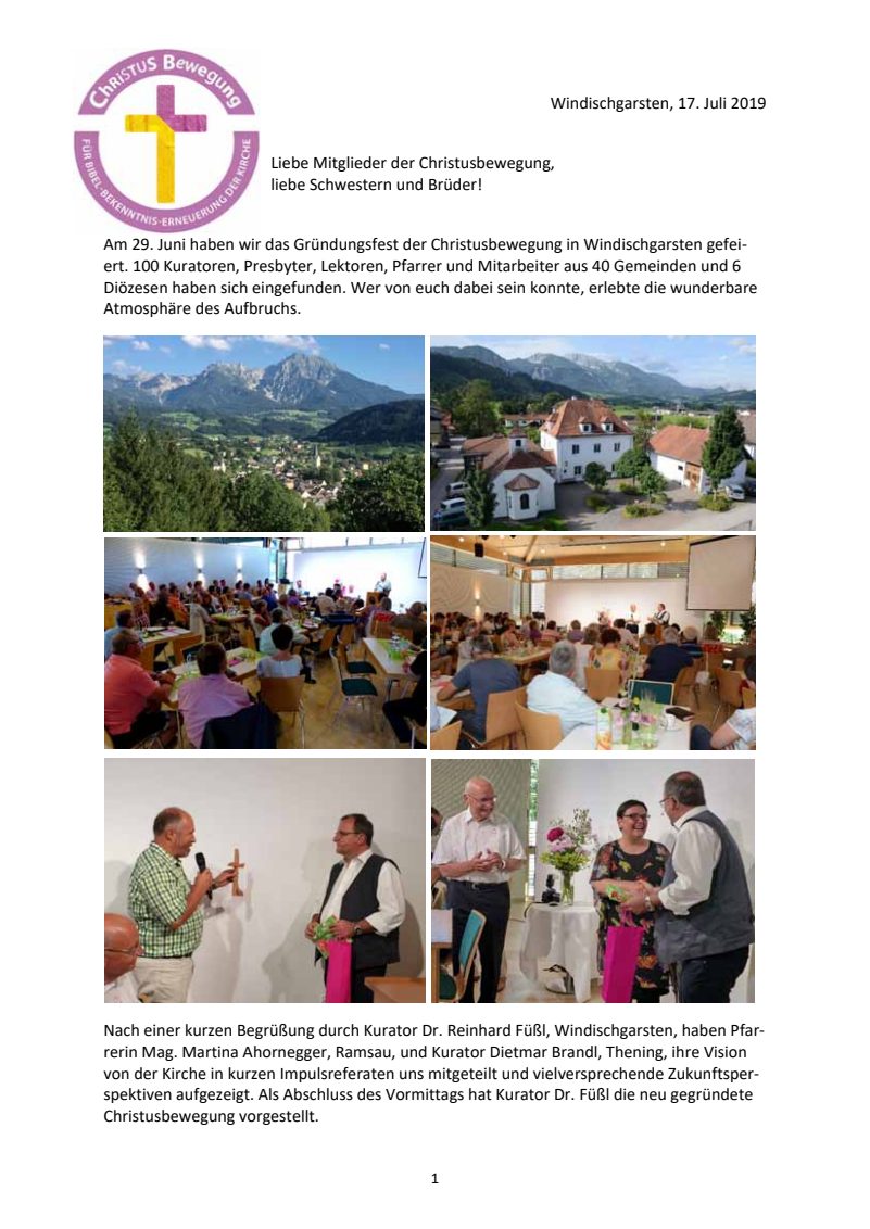 Cover Rundbrief 1