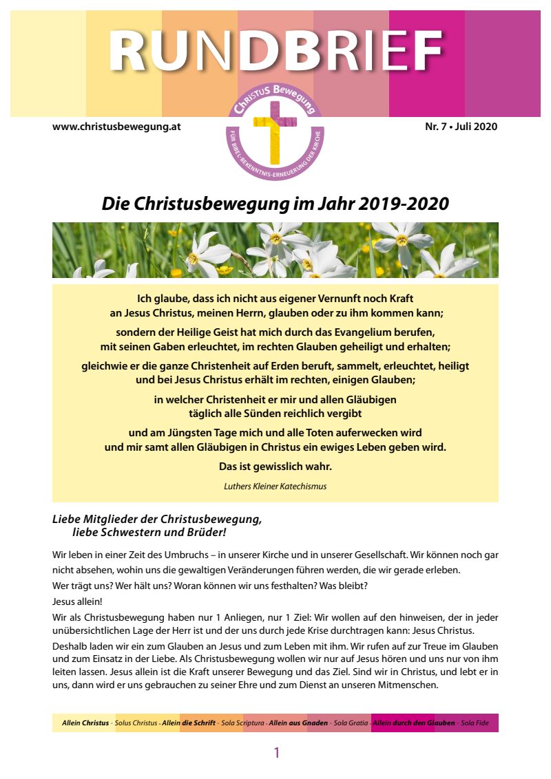 Cover Rundbrief 7