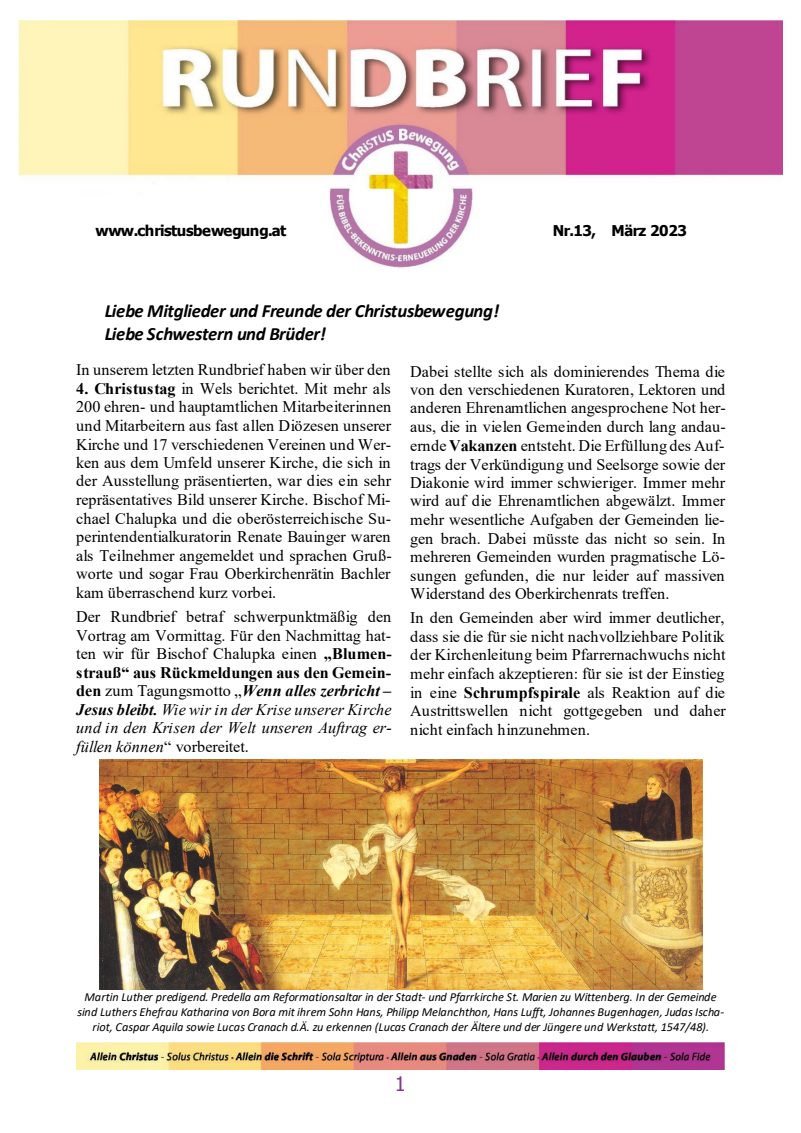 Cover Rundbrief 13