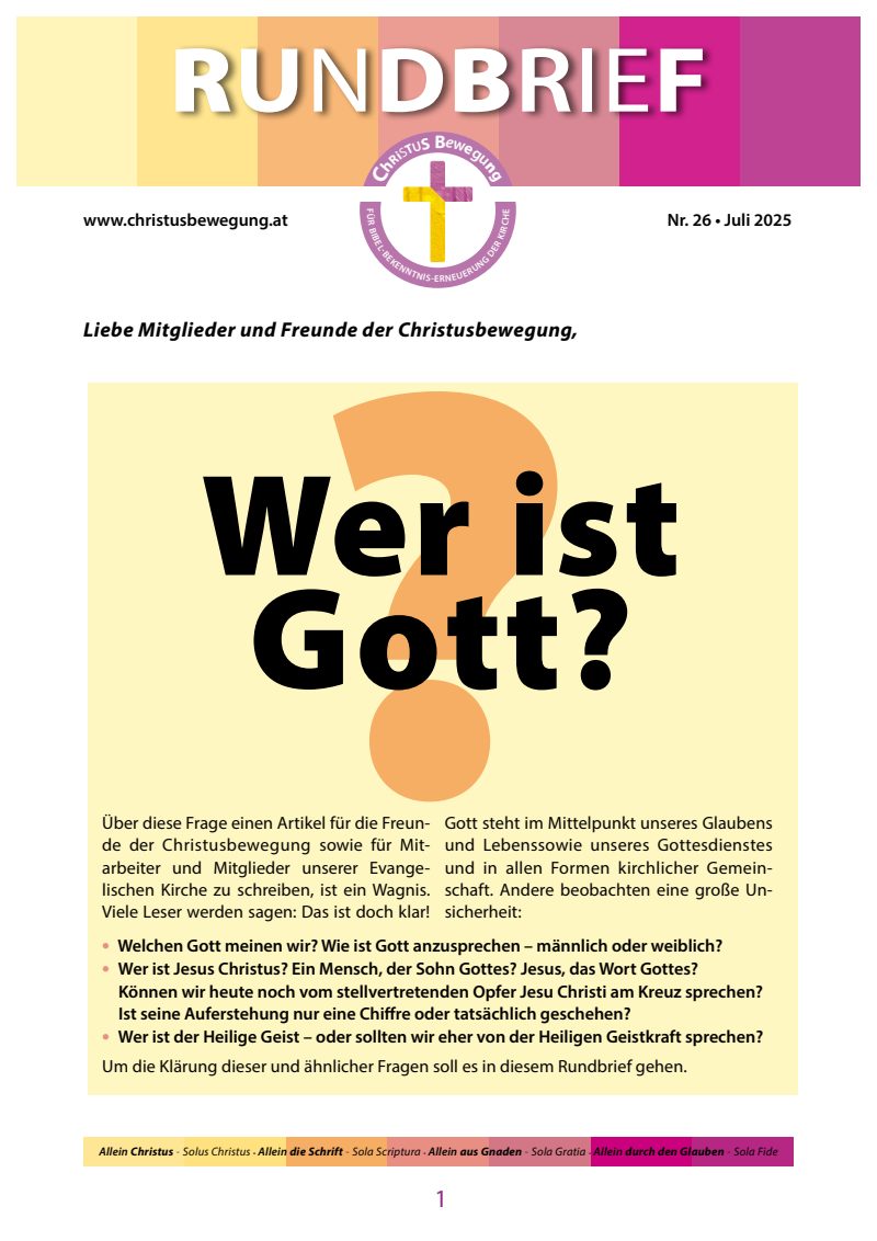 Cover Rundbrief 26