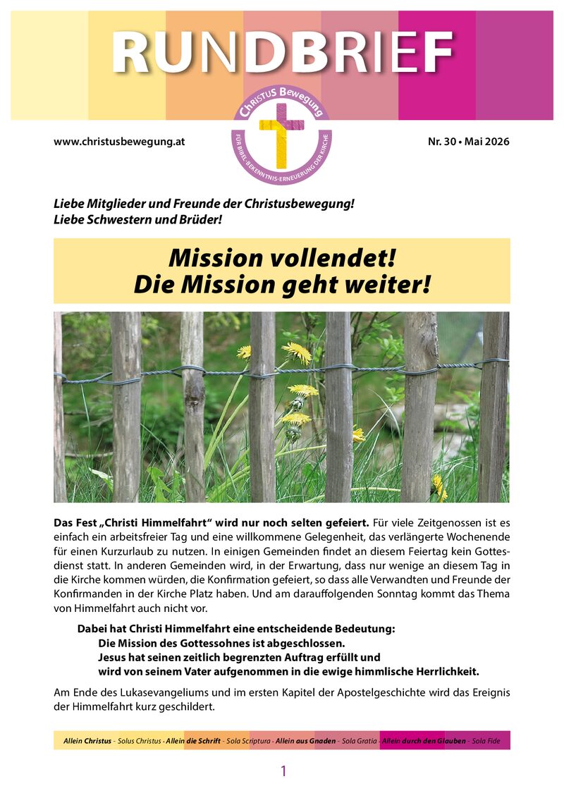 Cover Rundbrief 30